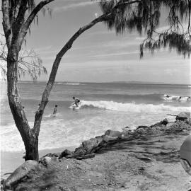 Board riders, First Point, Noosa Heads, 1970-1972
