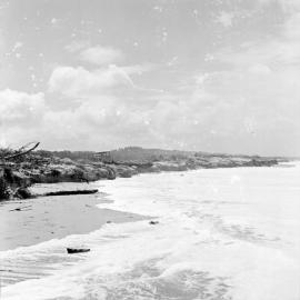 Coastal rutile sand erosion, Noosa Main Beach, Noosa Heads, 16 February 1972