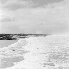 Coastal rutile sand erosion, Noosa Main Beach, Noosa Heads, 16 February 1972