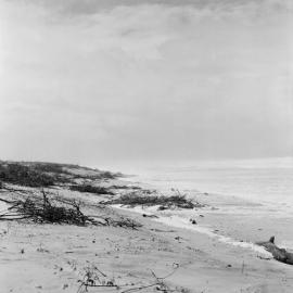 Coastal rutile sand erosion, Noosa Main Beach, Noosa Heads, 16 February 1972