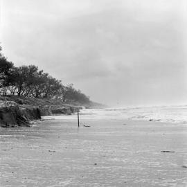 Coastal rutile sand erosion, Noosa Main Beach, Noosa Heads, 16 February 1972
