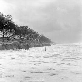 Coastal rutile sand erosion, Noosa Main Beach, Noosa Heads, 16 February 1972