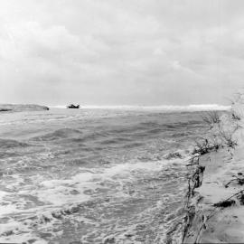 Coastal rutile sand erosion, Noosa Main Beach, Noosa Heads, 16 February 1972